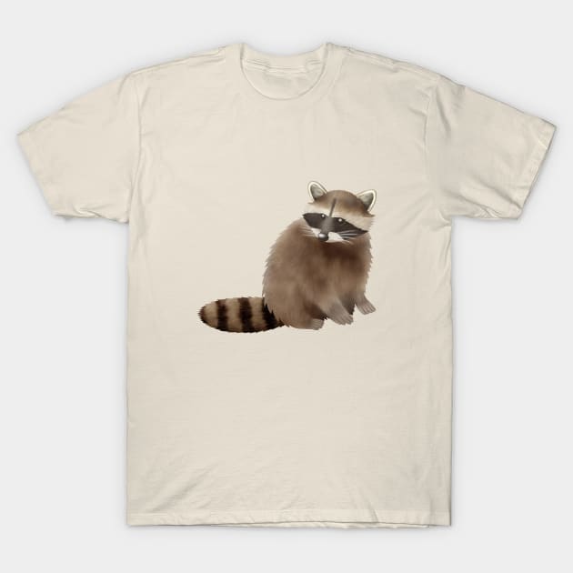 Raccoon T-Shirt by CleanRain3675